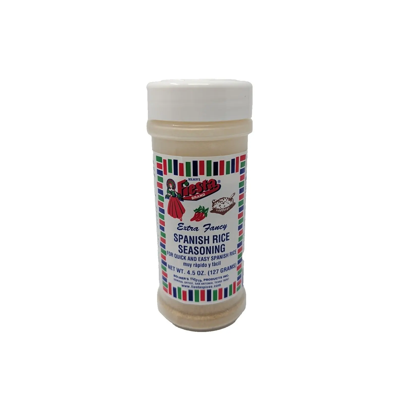 Bolner's Fiesta Extra Fancy Spanish Rice Seasoning 4.5 Ounce Plastic Shaker