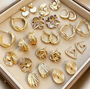 Cross Border Multi Style Retro Earrings, Personalized And Simple Temperament Earrings, Fashionable Metal Earrings, Suitable For Daily Gatherings, Multiple Styles For Different Occasions, Easy To Match With Clothing, Suitable For Layering