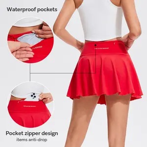 AFZ Women's Pleated Tennis Skirt with Back Inner Pocket High Waist Workout Skirt for Golf Gym and Daily Outfits Sports Skort Athletic Skorts