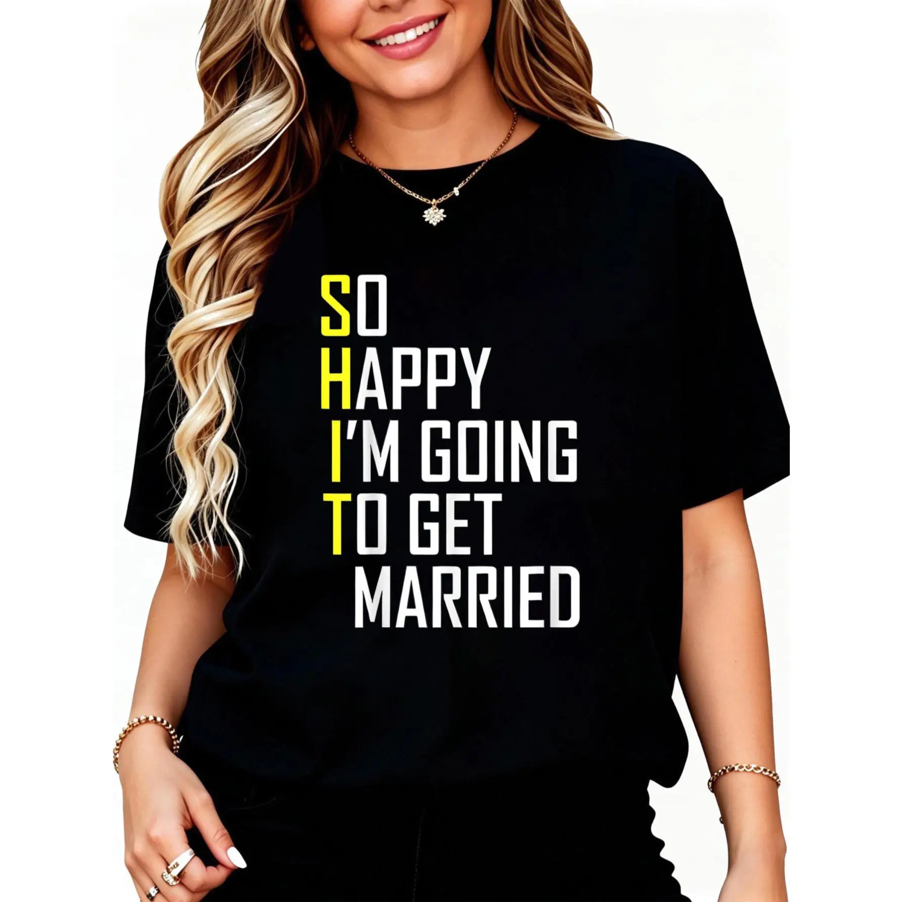 100% Cotton Funny Wedding Sarcastic Groom Bride Engagement Wedding T-Shirt Small Unisex Adult Clothing Streetwear Crewneck Classic