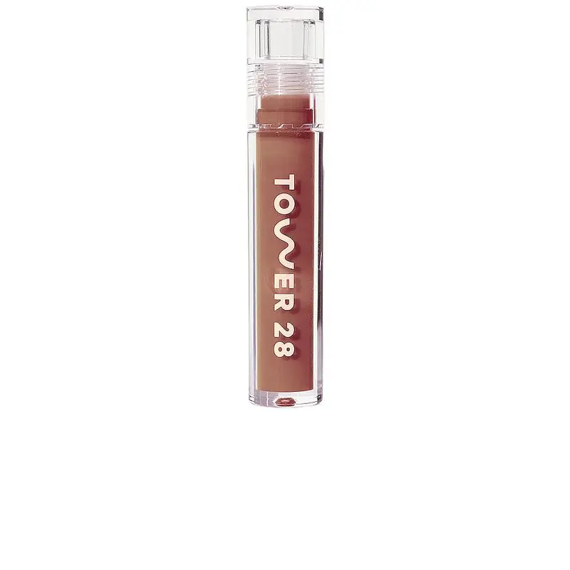 Tower 28 Shineon Milky Lip Jelly - Almond (3.9ml), Nourishing Moisturizing Gloss for Glossy Lips, Fragrance Free, Animal By-Product Free, Milky Gloss Aesthetic Beauty & Personal Care Makeup Item