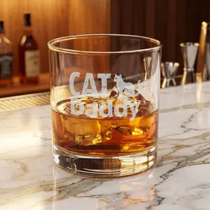 Cat Daddy Whiskey Glass | Engraved 10.5oz Rocks Glass