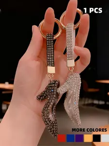 New Multicolor Handmade Rhinestone High Heel Keychain, Crystal Decor, Luxury Simple Style, Unisex, Multiple Colors Available, Trendy Cute Keychain, Valentine's Day,lovers