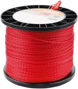 .0803-Pound by 1427-foot Trimmer Line Round Twist,Commercial 2.0mm/.080-Inch String Trimmer Line,Weed Eater String 080,Red,SOAK for 24H Before Using