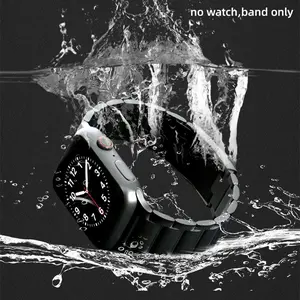 Stainless Steel Band (band Only), 1 Piece, Three-Bead Foldover Clasp Design, Compatible with Apple Watch, Accessories