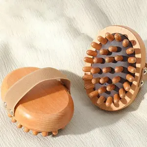 Wooden Body Massager, 1 Count Handheld Body Brush, Air Cushion Meridian Brush, Bamboo Hair Massage Brush, Hair Styling Tool for Women & Men, Body Care