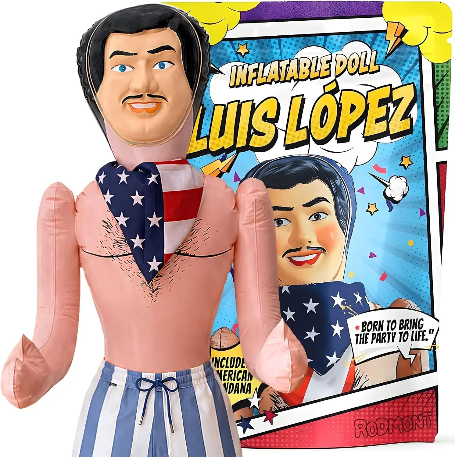59" Inflatable Display Figure with Sash, Lightweight PVC Funny Decorative Party Prop Inflatable Decoration for Bachelorette Parties & Events