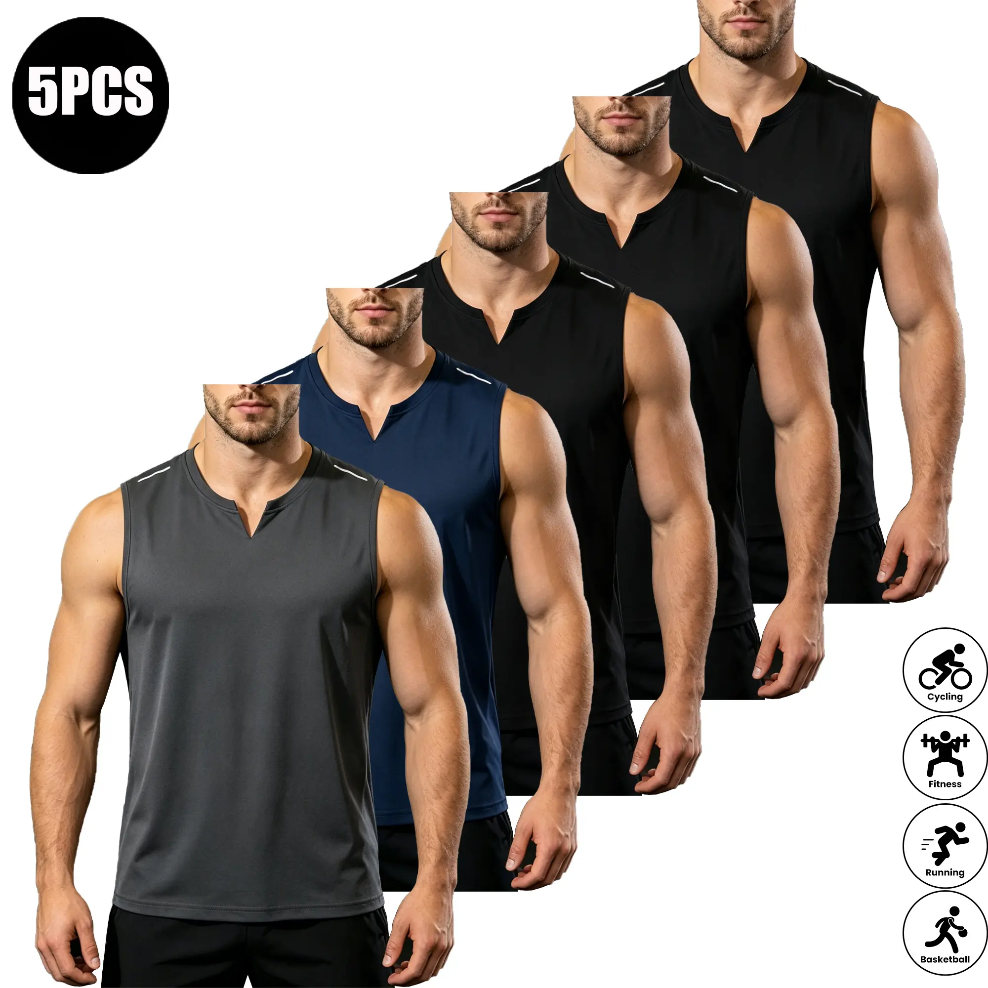 Black + Black + Black + Dark Blue + Dark Gray