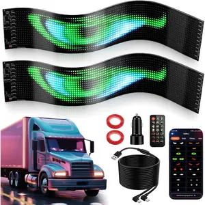EYPINS LED Eyes for Car Windshield - App Control DIY Display for Car,Bar,Shop,Party,Events-RGB LEDs,IP65 Waterproof,DIY Text,GIF,Music Sync,Brightness Speed Adjustable,USB Powered,Easy Installation