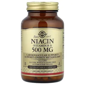 Solgar Niacin (Vitamin B 3), 500 mg, 100 Vegetable Capsules