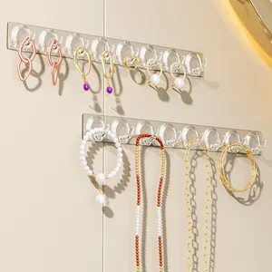 10pcs Mini Transparent Hook Set, No-Drill Strong Jewelry Storage Hooks, Multi-Purpose Adhesive Hooks for Organizing Accessories