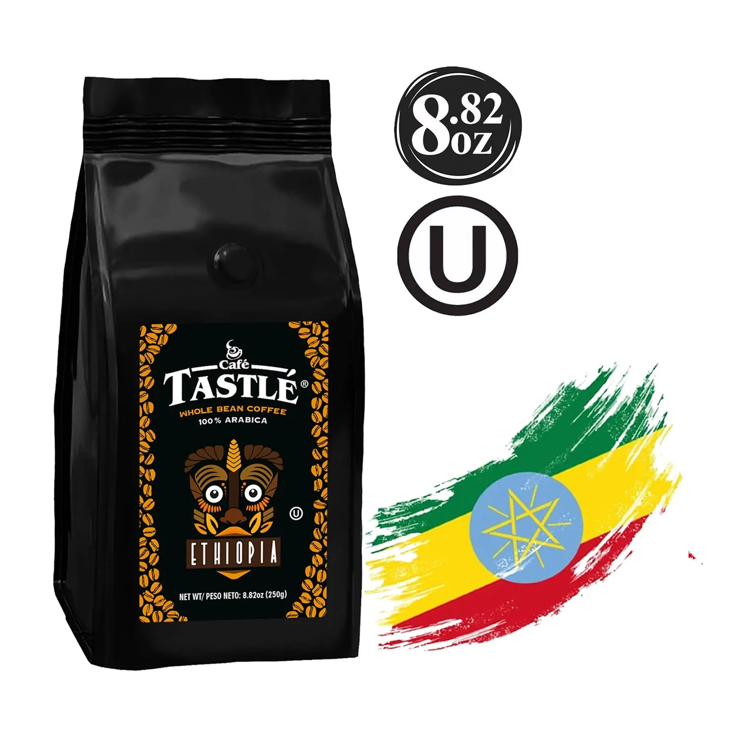 Ethiopian Whole Bean coffee 8.82oz (250g)