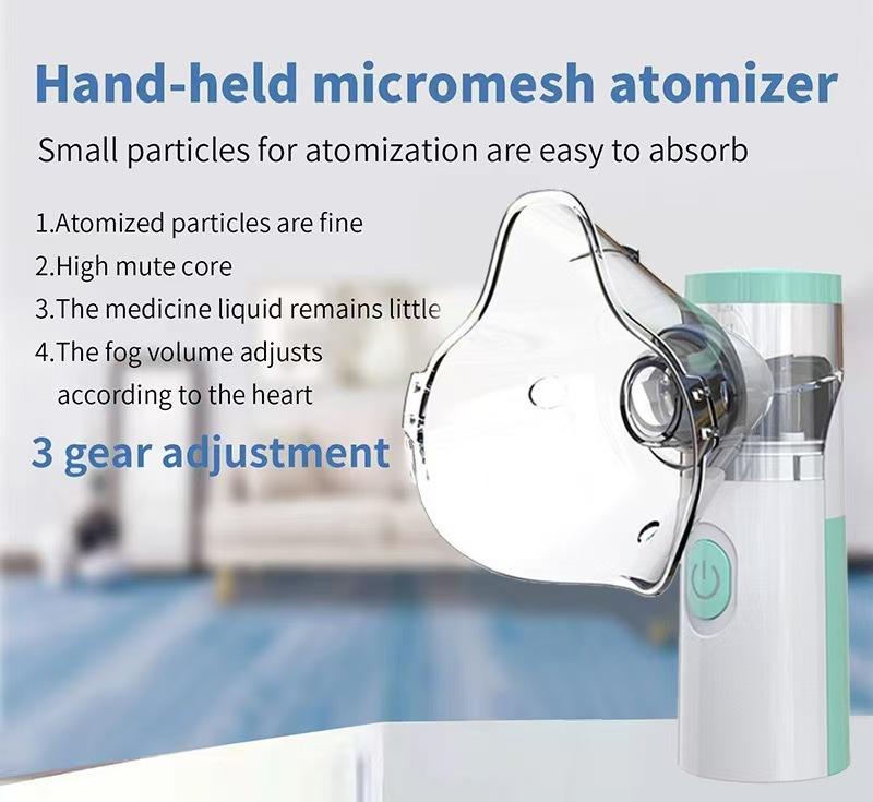 Portable Handheld Nebulizer Handheld Humidifier TYPE-C Interface Powered by AA Batteries Easy to Carry Compact and Portable Facial Mist Humidifier