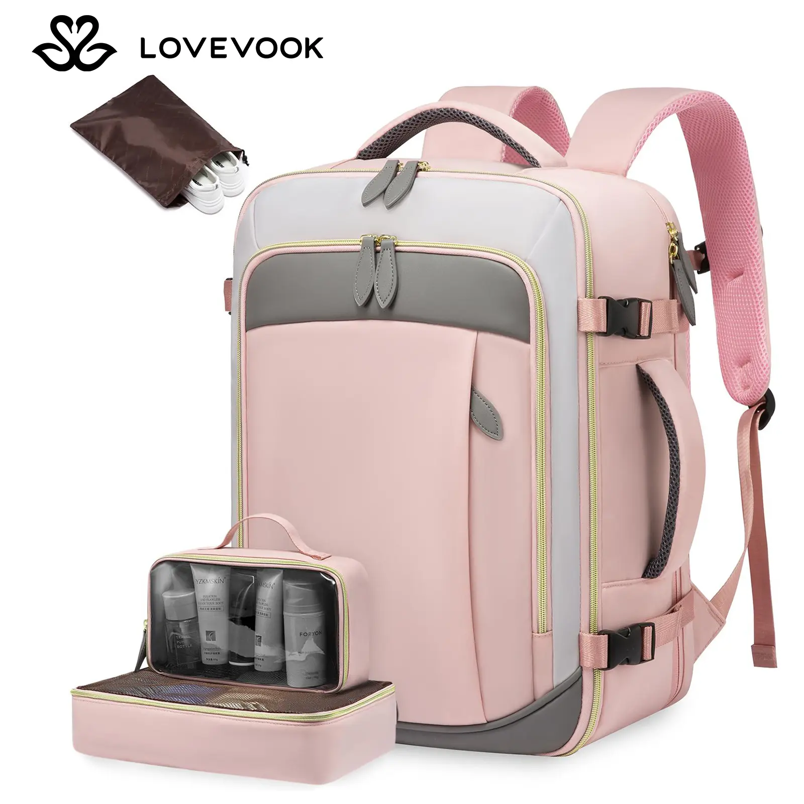 Pink-Light Grey-Grey