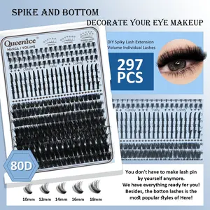 15 Rows Mixed False Eyelashes, Single Cluster D Curl Lash Set, Reusable Thick Dense Lightweight Natural Look, Perfect for Beginners, Eyelash Extension, DIY Individual Lashes