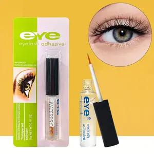 1-pack Clear Waterproof Quick-drying Eyelash Glue Tube container Liquid form Strong hold for all lashes Sweat-proof Hypoallergenic Formaldehyde and latex-free Alcohol-free Precision brush applicator Eyelash Bond Glue Eyelash Extensions, Cosmetic