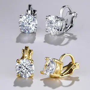 Zircon Free Punch Earrings Hip Hop Zircon Unisex Ear Clip Gift Jewelry ,ChristmasDaygift