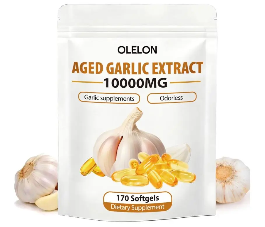 HOT SALE!! Aged Garlic Extract 170 Softgels - Odorless, Non-GMO & Organic Garlic Supplement for Heart Health, Immune Support & Antioxidant Benefits