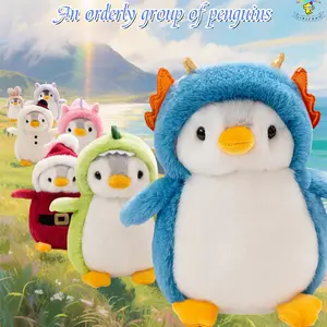 JIAJCHUF, stuffed penguins, penguin stuffy, blue dragon, blue dragon plush, plush toys, toy gifts, holiday gifts, Soft Stuffed Animal