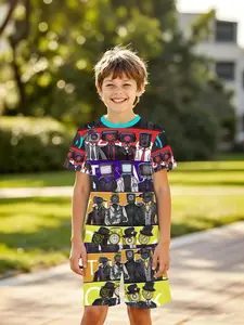Boys' 3D Short Sleeve Set, Vibrant Skibidi Toilet Print Summer, Perfect for Outdoor Activities, Ideal Gift for Holidays and Birthdays