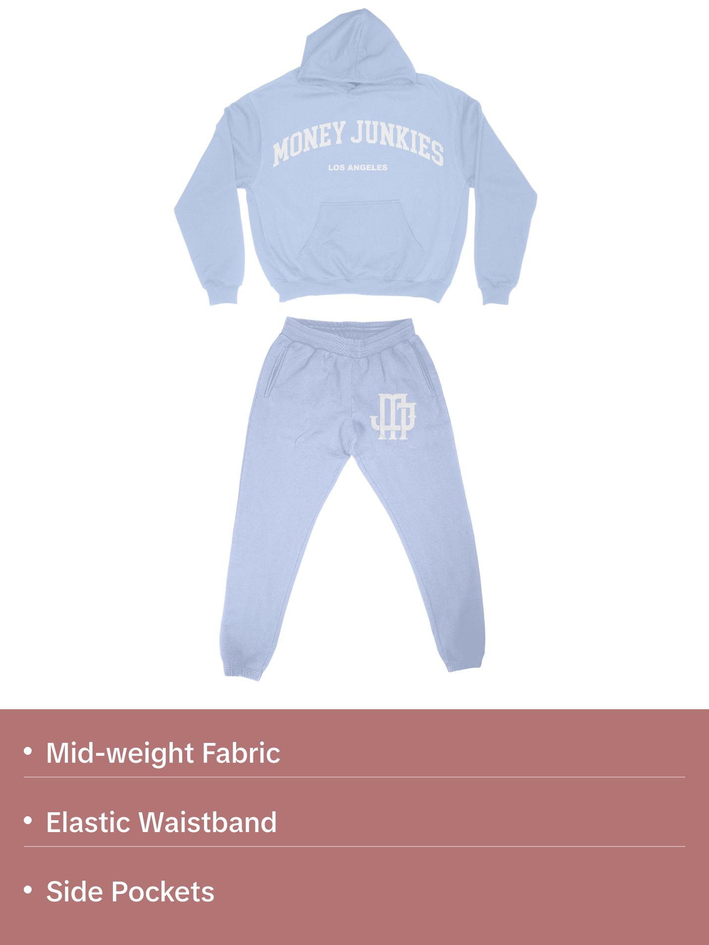Essentials Money Junkies  Women’s Sweatsuit Set Fleece Womenswear Overalls Pocket