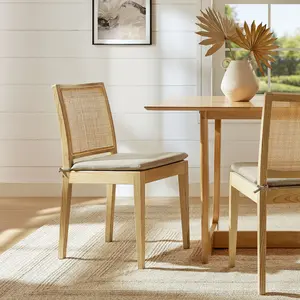 Ovard Wood and Rattan Dining Chair in Natural