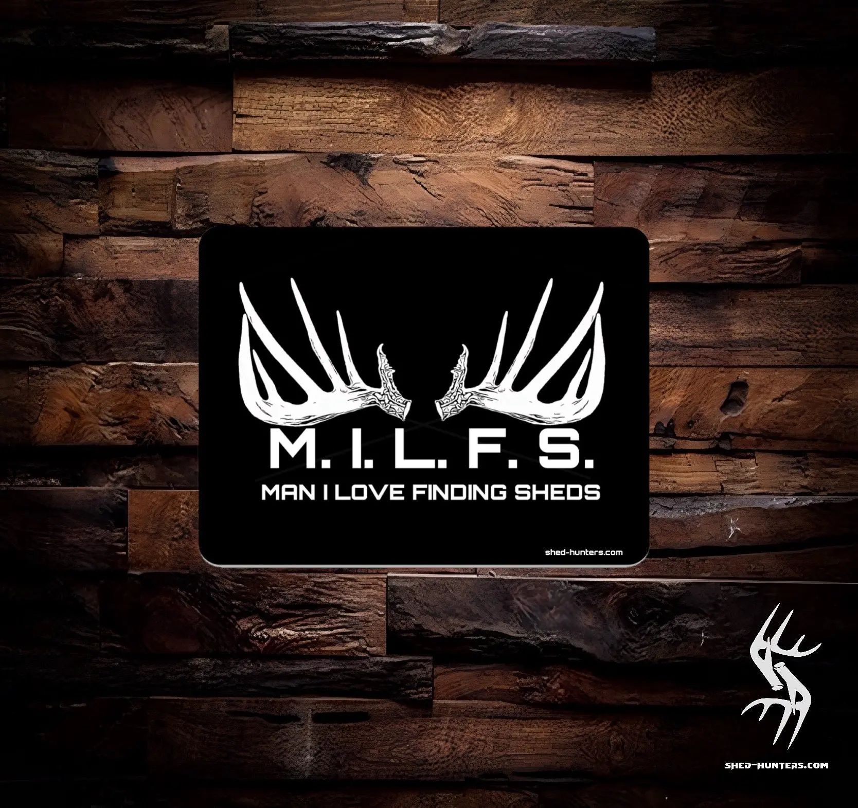 MILFS SHED HUNTING whitetail deer waterproof decal