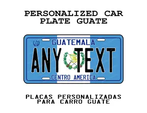 Personalized Guate Car Plate - Decorative Aluminum Plate with High-Gloss Finish