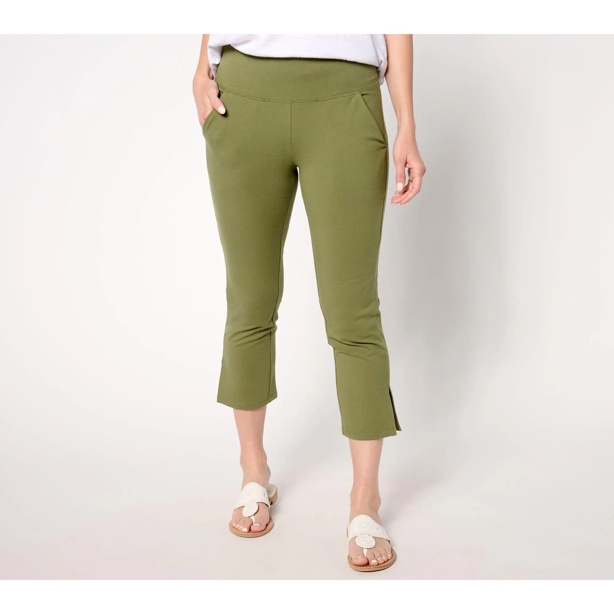 Women with Control Tummy Control Petite Knit Crop Pants