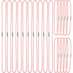 Thick Elastic Bands Travel Notebook Planner Refills Insert Connection Replacement Straps for Travel Journals Accessories, 2 Sizes 20Pcs A5 & Passport Size Pink