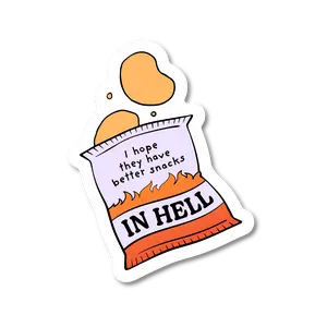 Snacks In Hell Sticker