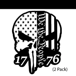 We The People 1776 Skull 6" Sticker 2pk By Our Future Nation
