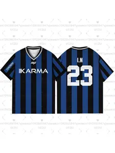 Kpop Stay Karma album fan T-shirt, unisex style, Felix Bangchan Hyunjin street casual sporty loose short-sleeved men's T-shirt.