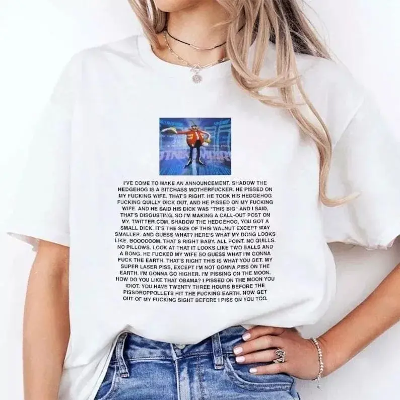 Dr Eggman Shadow The Hedgehog Is A Bitchass Motherfu*ker T Shirt
