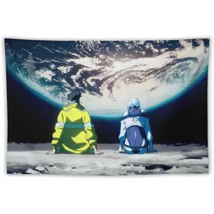 Tapestry  Cyber 2077 Edgerunners Anime Tapestry 60x40 Inch Wall Hanging Game Poster Home Bedroom Living Room Decor Art Banner Gift Decorative Light
