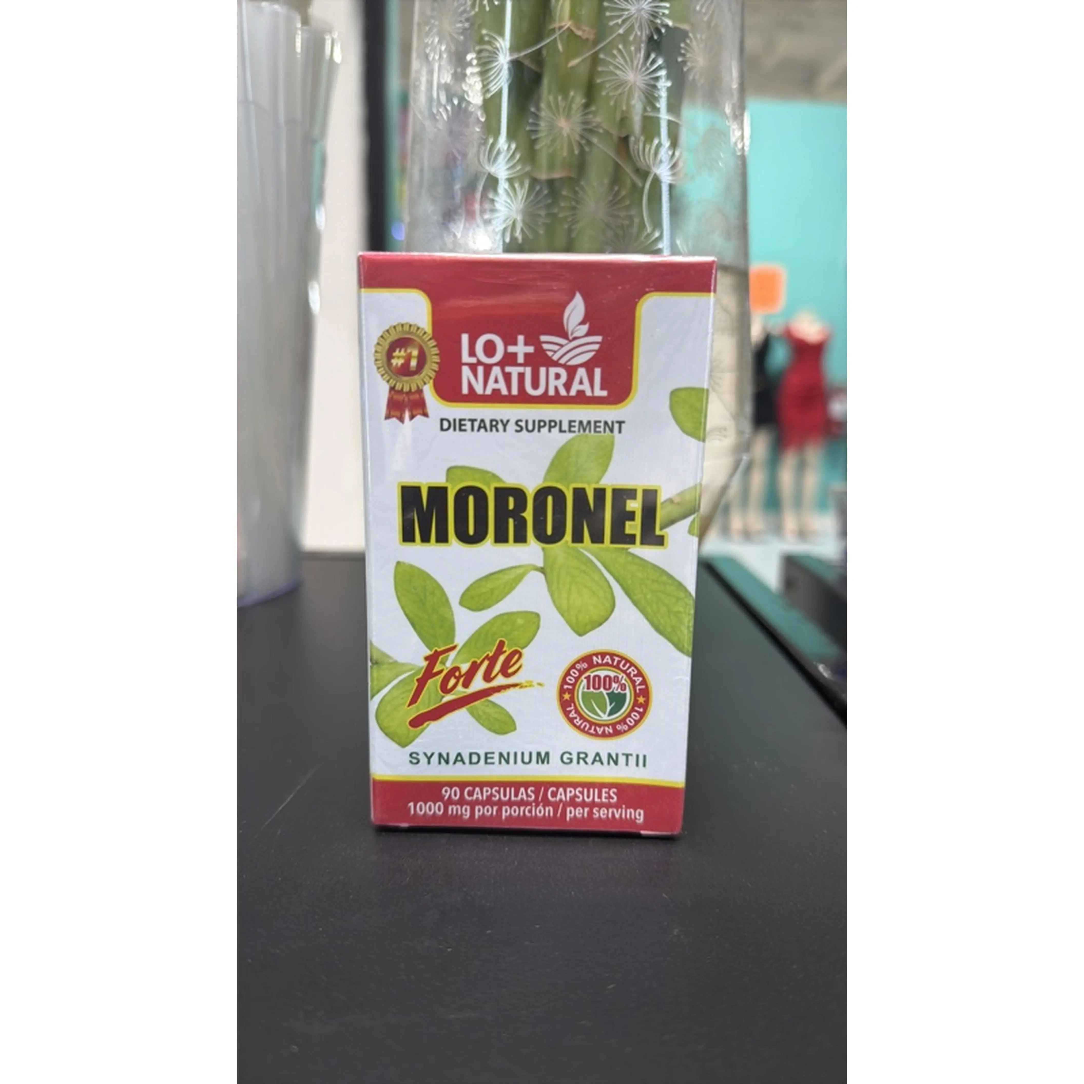 Lo+ Natural Moronel Forte Dietary Supplement 90 Capsules 1000 mg per Serving Synadenium Grantii