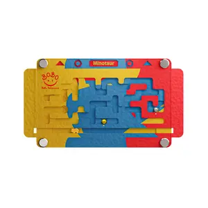 Wooden Double-Sided Maze Board Game • Minotaur Marble Ball Puzzle • Brain Teaser for Kids and Adults