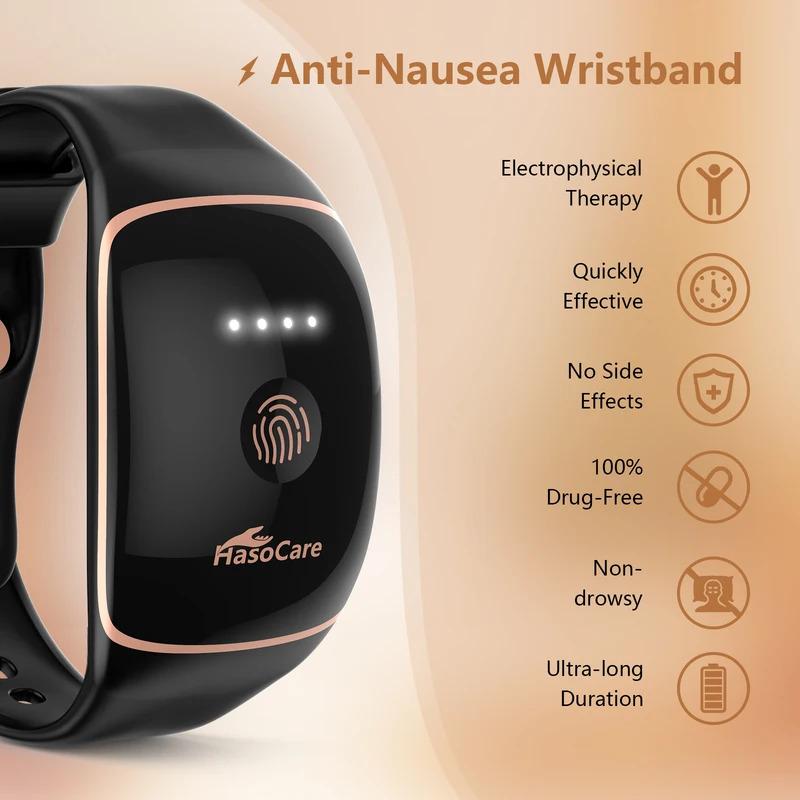 Hasocare Anti-Nausea Wristband Travel Sickness Relief Wristbands Relief Motion Sickness Bands Nausea Bracelet Tens Devices