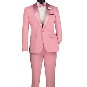 Bellatrix Collection: Dusty Rose 2-Piece Luxurious Stretch Slim Fit Tuxedo with Shawl Lapel