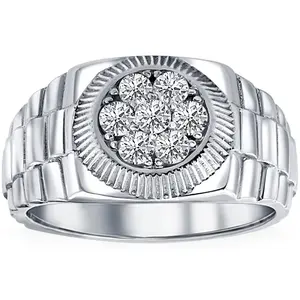 Men's 3/4 Ct T.W. Diamond Ring 14k White Gold Lab Grown