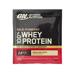 Optimum Nutrition GOLD STANDARD 100% WHEY Protein Powder Sample Packets 24g Protein 5.5g BCAAs for Muscle Support & Recovery - Healthcare
