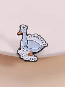 Register Goose Badge Cartoon Funny Style Nurse Hat Stethoscope Medical Self-Parody Design, Daily Wear for Healthcare Professionals Hat Pins