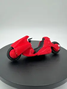 3D Printed Cult Classic "Akira", Kaneda Motorcycle Figurine Full Color Ornaments Decor