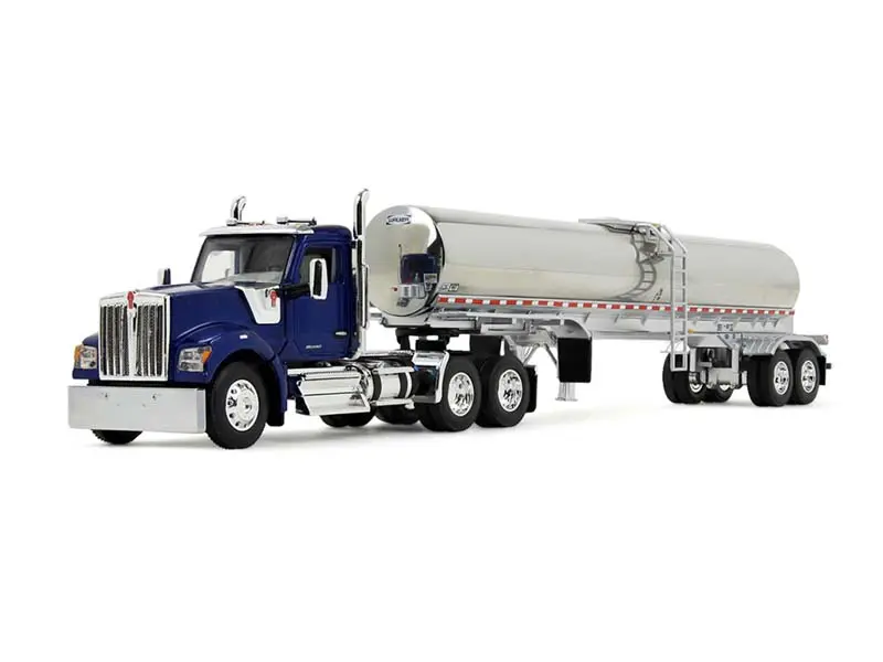 New Officially Licensed 1:64 Scale Kenworth W990 Day Cab w/ Walker Food Grade Tank Trailer - Viper Blue, First Gear DCP 60-2094 Highly Detailed Diecast Collectible (Choking Hazard Small Parts: Car, Heavy Truck Model, Scale Toys), Heavy Truck Model Diecast