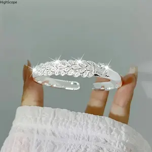 Silver Peacock Open Bracelet – Adjustable Hypoallergenic Jewelry, Gift for Women & Couples