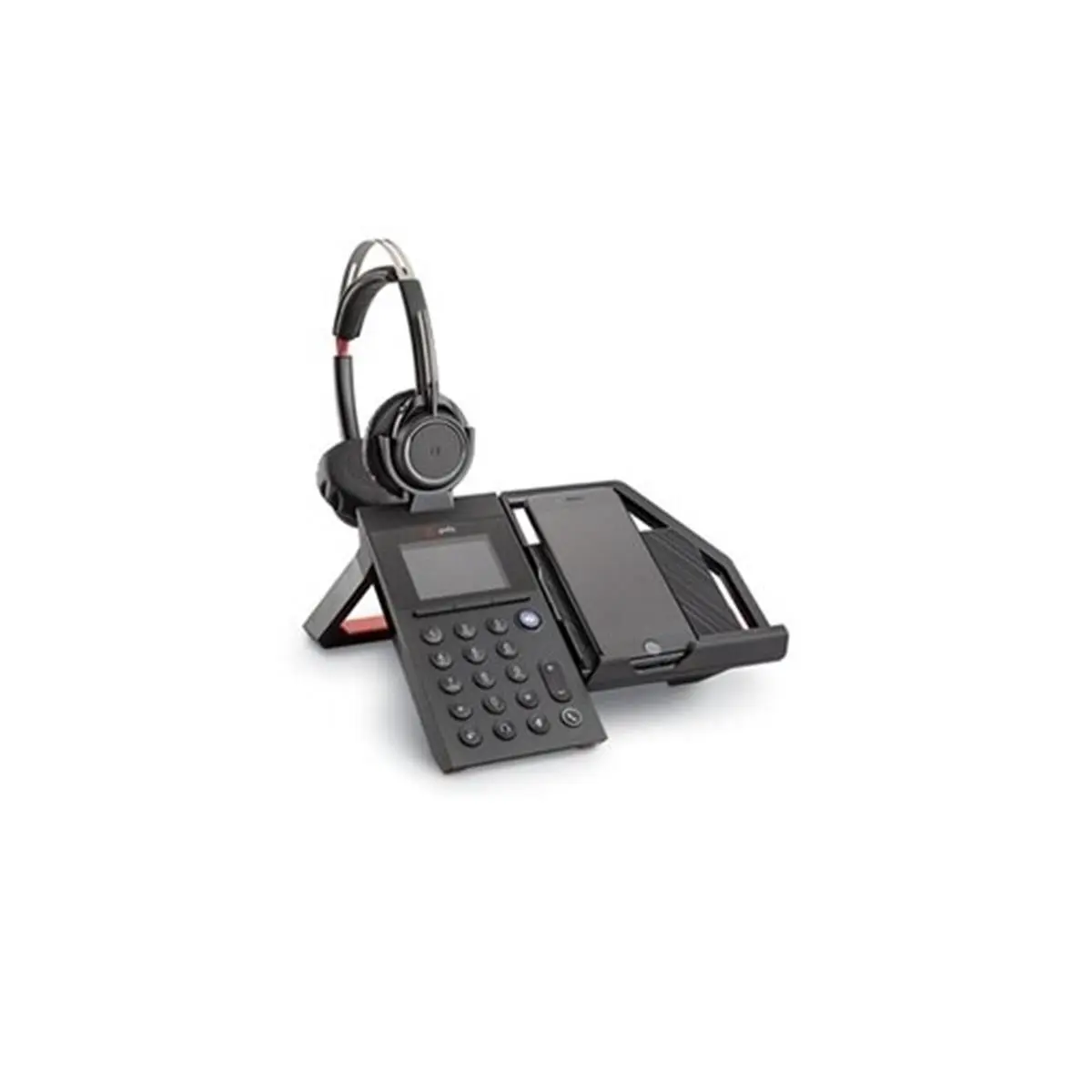 212 MAIN Poly Elara 60 WS Professional Smartphone Station with Voyager Focus Headset, Qi Charger, and Speakerphone