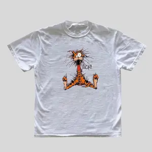 Garfield Cartoon T Shirt, Funny Cat Graphic, Vintage Y2K, 2000s Retro Tee