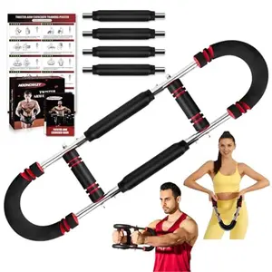 Twister Arm Trainer, 30-120 lbs Adjustable Twister Arm Chest Exerciser with 4 Spring & Poster