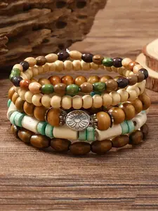 Boho Style Beaded Bracelet, Fashion Colorful Beaded Bracelet for Women & Men, Casual Trendy Accessories for Party, Daily Clothing Decor, Birthday Gift