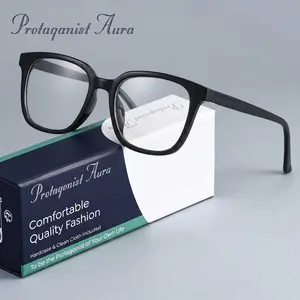 Protagonist Aura  Reading Glasses - Bright Red Square Style, Unbreakable And Lightweight, Reduce Eye Strain for Seniors
